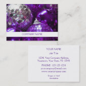 Modèle de carte de visite Purple Baubles chubby bl (Devant / Derrière)