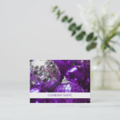 Modèle de carte de visite Purple Baubles chubby bl (Debout devant)