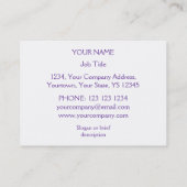 Modèle de carte de visite Purple Baubles chubby bl (Dos)