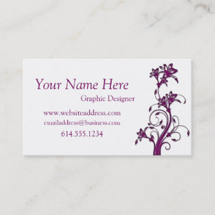 Modèle de carte de visite Purple Flower D2