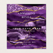 Modèle de carte de visite Purple Gold Parties scin (Extérieur déplié)