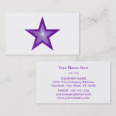 Modèle de carte de visite Purple Star blanc (Devant / Derrière)