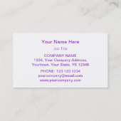 Modèle de carte de visite Purple Star blanc (Dos)
