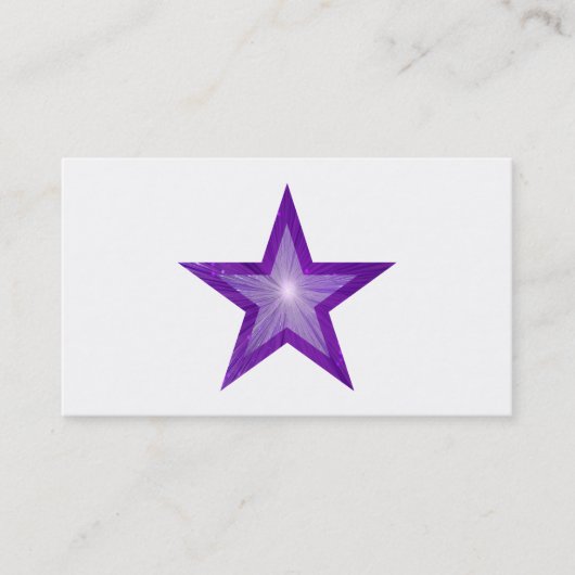 Modèle de carte de visite Purple Star blanc (Devant)