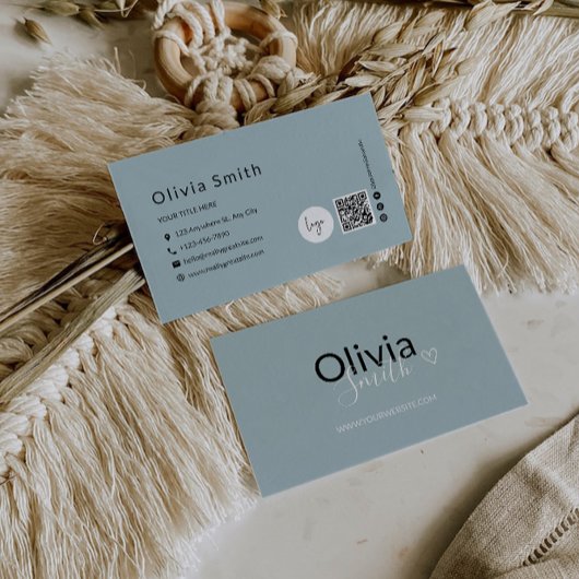 Modèle de carte de visite QR Code