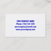 Modèle de carte de visite rayée Glitz USA blanc (Dos)