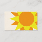 Modèle de carte de visite ** rayons de soleil (Dos)