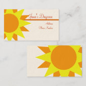Modèle de carte de visite ** rayons de soleil (Devant / Derrière)