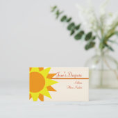 Modèle de carte de visite ** rayons de soleil (Debout devant)