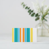 modèle de carte de visite rayures colorées (Debout devant)