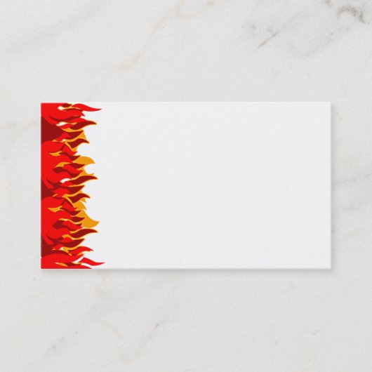 Modèle de carte de visite Red Flames (Devant)