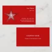 Modèle de carte de visite Red Star côté étoile rou (Devant / Derrière)