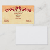 Modèle de carte de visite Red Swirl tendance (Devant / Derrière)
