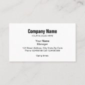 Modèle de carte de visite restaurant | plaid jaune (Dos)