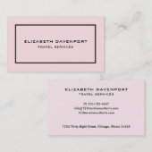 modèle de carte de visite rose (Devant / Derrière)