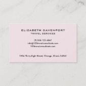 modèle de carte de visite rose (Dos)