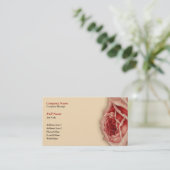 Modèle de carte de visite rose (Debout devant)