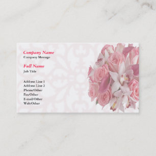 Modèle de carte de visite rose