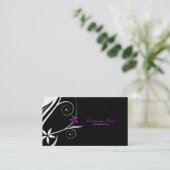 Modèle de carte de visite rose (Debout devant)