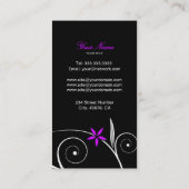 Modèle de carte de visite rose (Dos)