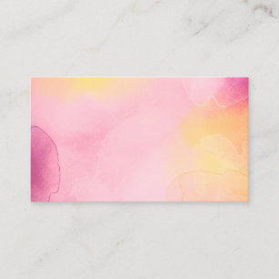 modèle de carte de visite rose abstrait aquarelle