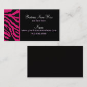 Modèle de carte de visite ** rose audacieux (Devant / Derrière)