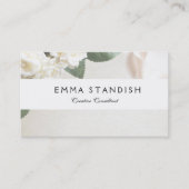 Modèle de carte de visite Rose blanche douce (Devant)