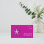 Modèle de carte de visite rose étoile rose (Debout devant)