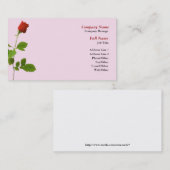 Modèle de carte de visite Rose simple (Devant / Derrière)