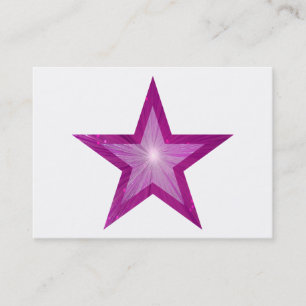 Modèle de carte de visite rose Star chuby blanc