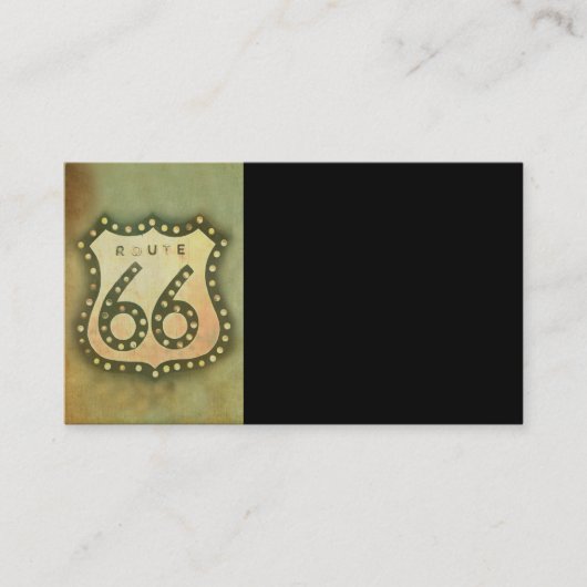 modèle de carte de visite route 66 photo art (Devant)