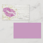 Modèle de carte de visite Russe Purple Lips (Devant / Derrière)
