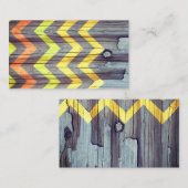 modèle de carte de visite rustique chic chevron pe (Devant / Derrière)
