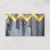 modèle de carte de visite rustique chic chevron pe (Dos)