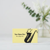 Modèle de carte de visite saxophone pour musicien (Debout devant)