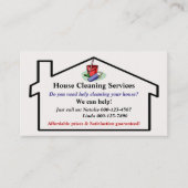 Modèle de carte de visite Services de nettoyage de (Devant)
