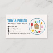 Modèle de carte de visite Services de nettoyage de (Devant)