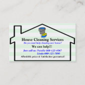 Modèle de carte de visite Services de nettoyage de (Devant)