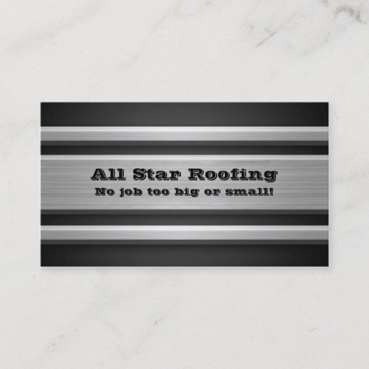 Modèle de carte de visite Silver Metal Générique (Devant)