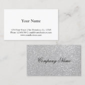 Modèle de carte de visite Silver parties scintilla (Devant / Derrière)