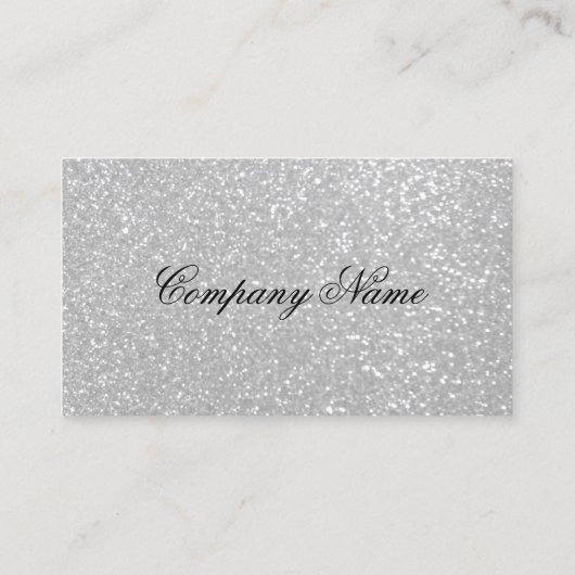Modèle de carte de visite Silver parties scintilla (Dos)