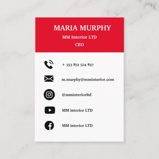 Modèle de carte de visite simple et professionnell (Devant)