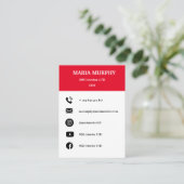Modèle de carte de visite simple et professionnell (Debout devant)