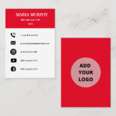 Modèle de carte de visite simple et professionnell (Devant / Derrière)