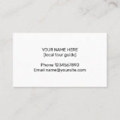 Modèle de carte de visite simple pour guide touris (Dos)