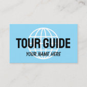 Modèle de carte de visite simple pour guide touris (Devant)