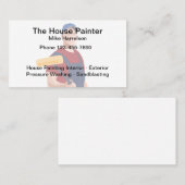 Modèle de carte de visite simple pour peintre mais (Devant / Derrière)