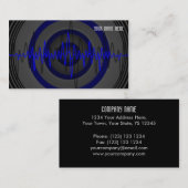 Modèle de carte de visite Sound Blue Dark (Devant / Derrière)