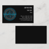 Modèle de carte de visite Sound Light Blue Dark Ro (Devant / Derrière)