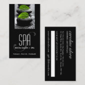 Modèle de carte de visite Spa et massage Hot Stone (Devant / Derrière)